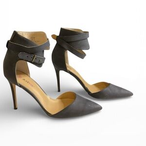 JustFab Navy Ankle Strap Point Toe Heels EPOC Size 10